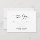 書道エレガント葬儀お礼を言う サンキューカード (正面)