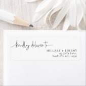 書道エレガント親切に差出人住所 ラベル (インサイチュ)