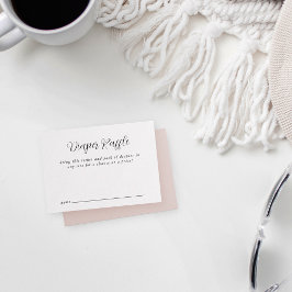 書道エレガント赤ちゃんシャワーおむつラッフル エンクロージャーカード