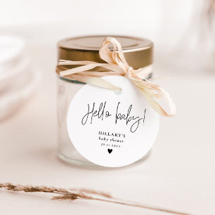 書道エレガント赤ちゃんシャワーこんにちはベビー フェイバータグ