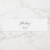 書道エレガント赤ちゃんシャワーこんにちはベビー ペットボトルラベル (シングルラベル)