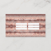 書道エレガント金ゴールドプロフェッショナルモノグラム 予約カード (裏面)