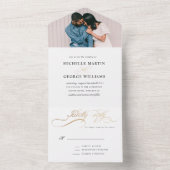 書道エレガント金ゴールド(ENVは不要) オールインワン招待状 (内側)