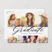 書道エレガント院写真コラージュパーティー インビテーションポストカード (正面/裏面)