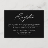 書道エレガント黒の結婚披露宴 エンクロージャーカード (正面)