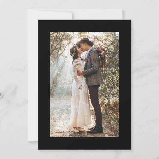 書道エレガント黒 セーブザデート (裏面)