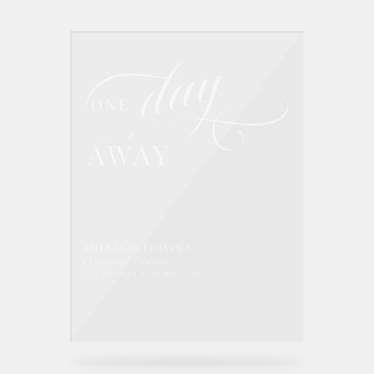 書道エレガント1日リハーサル遠くにディナー アクリルサイン (正面)