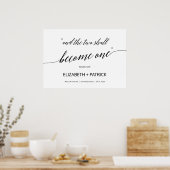 書道エレガント2人が一つになった歓迎ポスター ポスター (キッチン)