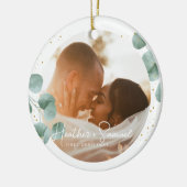 書道エレガント |とメリー写真結婚した セラミックオーナメント (左)