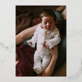 書道エレガント《キリスト教》洗礼式や命名式赤面バラ 箔招待状 (裏面)