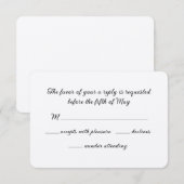 書道エレガントRSVPカード 出欠カード (正面/裏面)