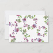 書道エレガントRSVP水彩ワイルドフラワー 出欠カード (裏面)