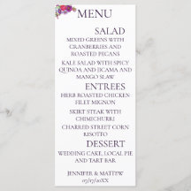 書道エレガ素朴ントウェディングメニューカード