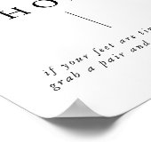 書道エレガ素朴ントウェディング踊りシューズ ポスター (角)