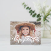 書道オモダンーバーレイハッピーイースター写真 シーズンポストカード (スタンド正面)