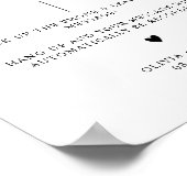 書道オーディオゲスト結婚ブックのサイン ポスター (角)