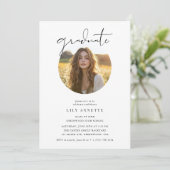 書道オーバルフォトバジェット卒業パーティー 招待状 (スタンド正面)