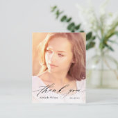 書道オーバーレイ写真卒業 ポストカード (スタンド正面)