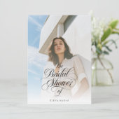 書道オーバーレイ写真安ブライダルシャワー 招待状 (スタンド正面)