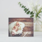 書道オーバーレイ | フォト《キリスト教》洗礼式や命名式ありがとう ポストカード (スタンド正面)