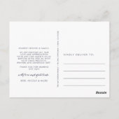 書道オーバーレイ | フォト《キリスト教》洗礼式や命名式ありがとう ポストカード (裏面)