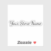 書道カスタムの店名 シール (シート)