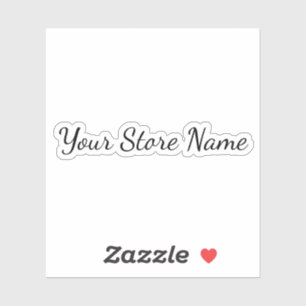 書道カスタムの店名 シール