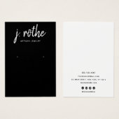 書道カッコいいフォントブラックイヤリングディスプレイ (正面&裏面)