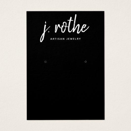 書道カッコいいフォントブラックイヤリングディスプレイ (正面)