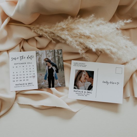 書道カレンモダンダー日付はがきを保存する ポストカード