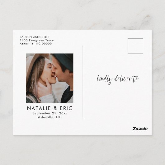 書道カレンモダンダー日付はがきを保存する ポストカード (裏面)