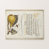 書道ギルドイニシャルヴィンテージ梨のバグ ジグソーパズル (横)