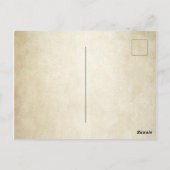 書道ギルドイニシャルヴィンテージ梨のバグ ポストカード (裏面)