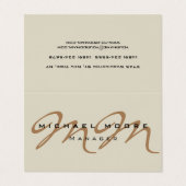 書道クラシカルモノグラムパステルカラー 名刺 (外部フラット)