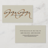 書道クラシカルモノグラムパステルカラー 名刺 (正面/裏面)