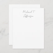 書道クラシカル平エレガント野シンプル 出欠カード (正面/裏面)