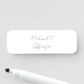 書道クラシカル平エレガント野シンプル 名札 (インサイチュ)