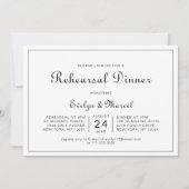 書道クラシックミニマリストリハーサルディナーI 招待状 (正面)