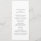 書道クラシックミニマリスト結婚タイムライン プログラム (裏面)