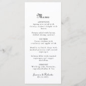 書道クラシックミニマル結婚リスト メニュー (正面)