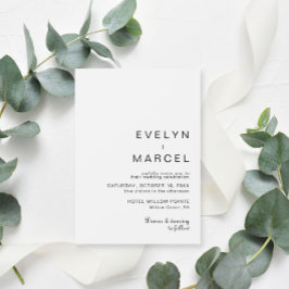 書道クラシックミニマル結婚式招待状 招待状