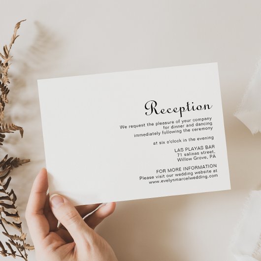 書道クラシックミニマル結婚式 エンクロージャーカード