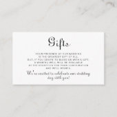 書道クラシックミニマル結婚式 エンクロージャーカード (正面)