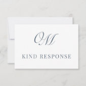 書道クラシックモダン結婚の 出欠カード (正面)