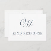 書道クラシックモダン結婚の 出欠カード (正面/裏面)