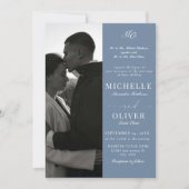 書道クラシック写真エレガントな結婚式 招待状 (正面)