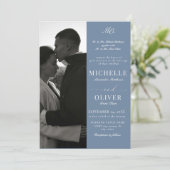 書道クラシック写真エレガントな結婚式 招待状 (スタンド正面)