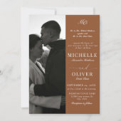 書道クラシック写真エレガントな結婚式 招待状 (正面)