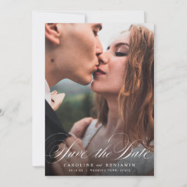 書道クラシック写真結婚式の日付を保存 セーブザデート