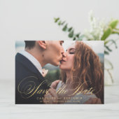 書道クラシック写真結婚式の日付を保存 セーブザデート (スタンド正面)